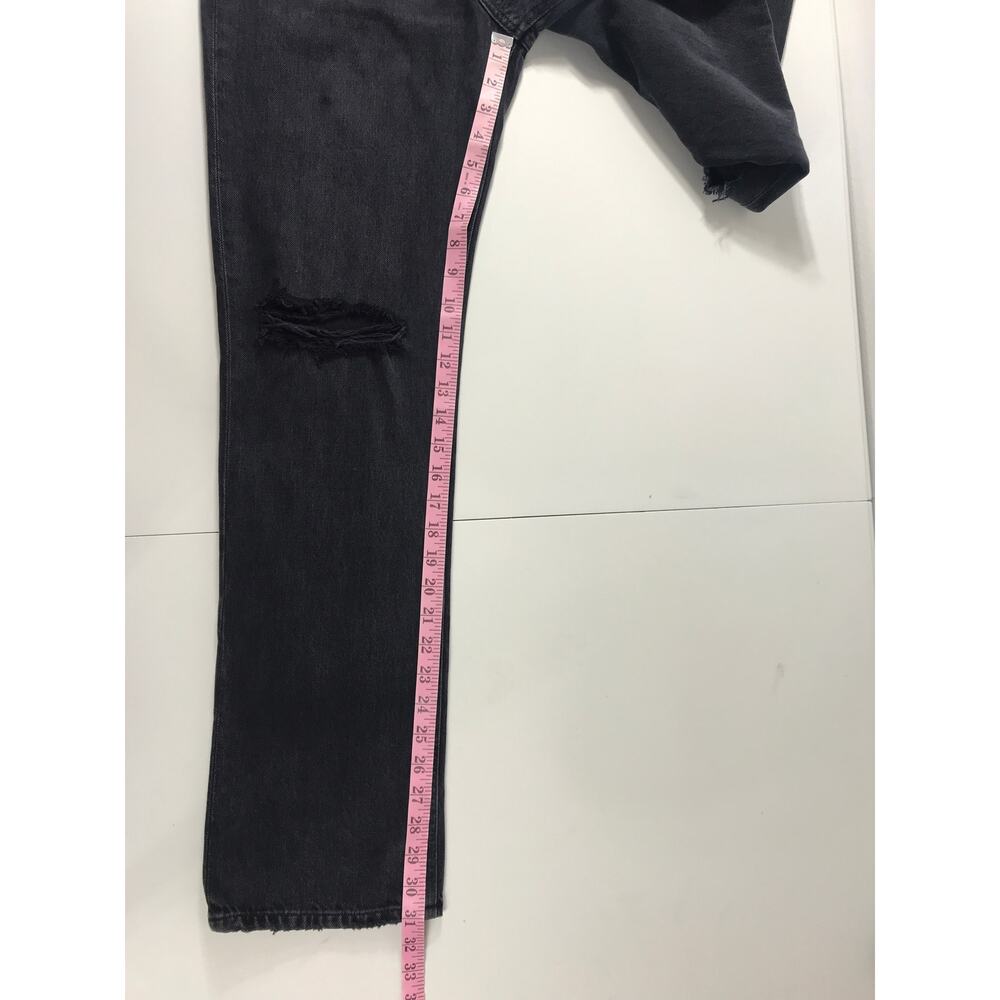 Agolde Lana Jean Mid Rise Vintage Straight Distressed Black Disorder Capsule - Picture 12 of 12